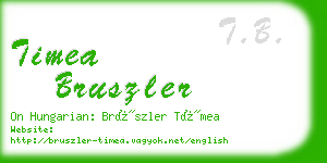 timea bruszler business card